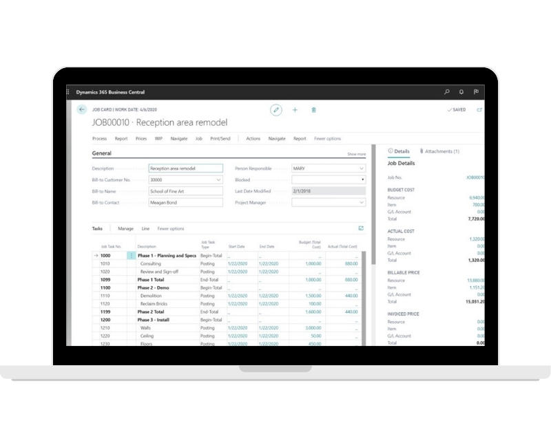 Outils ERP Dynamics 365 Business central